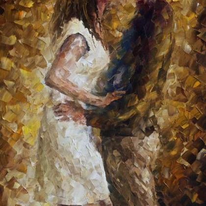 First Kiss — Print On Canvas By Leonid Afremov -..