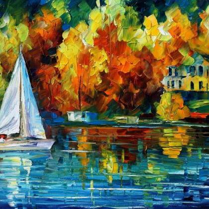 House Of The Lake — Print On Canvas By Leonid..