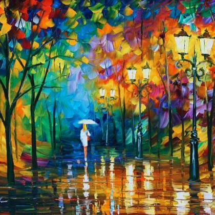 Late Stroll 1 — Print On Canvas By Leonid..