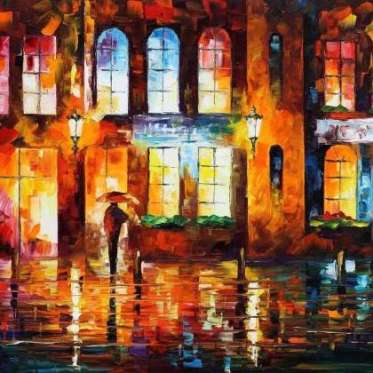 Night City — Print On Canvas By Leonid Afremov -..
