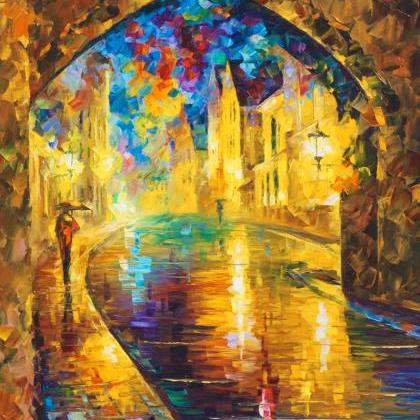Old Town 2 — Print On Canvas By Leonid Afremov -..