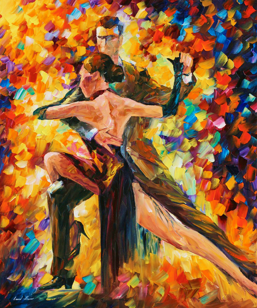 Impetuous Tango — Print On Canvas By Leonid Afremov - Size 30" X 36" (75cm X 90cm)