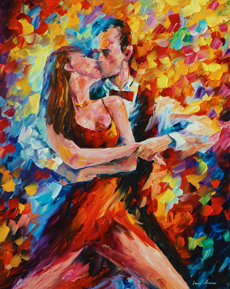 In The Rhythm Of Tango 2 — Print On Canvas By Leonid Afremov - Size 24" X 30" (60cm X 75cm)